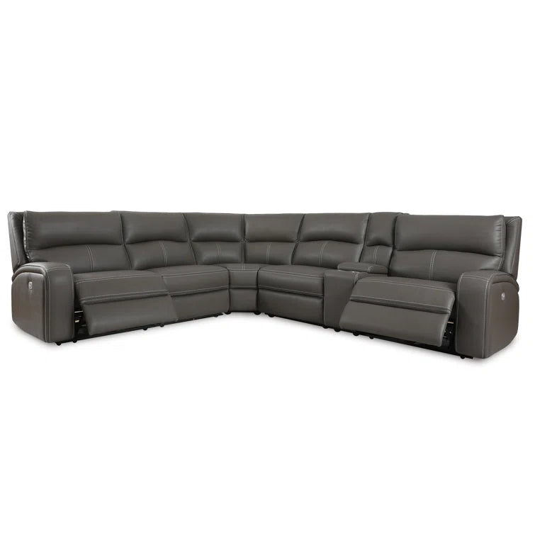 Brishaun 6 - Piece Upholstered Power Reclining Sectional
