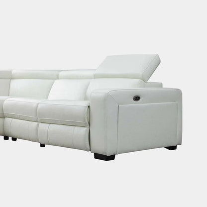 6 - Piece Leather Power Reclining Sectional
