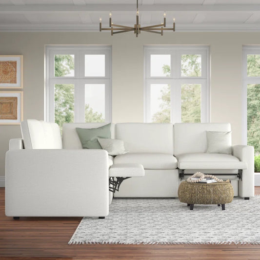 Bergenfield 5 - Piece Upholstered Power Reclining Modular Sectional