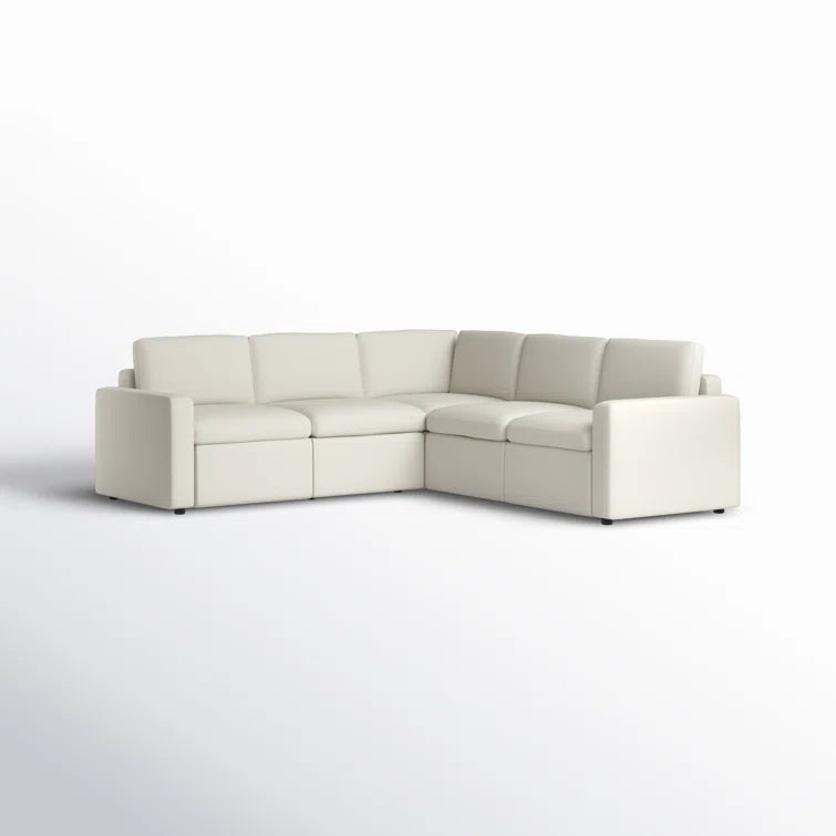 Bergenfield 5 - Piece Upholstered Power Reclining Modular Sectional