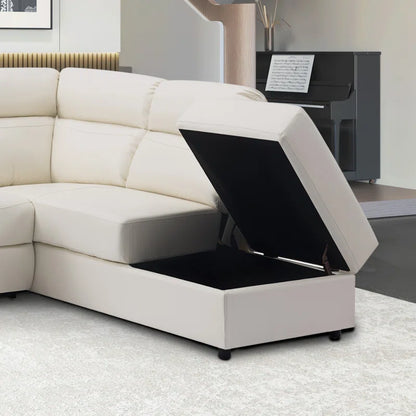 Dareen Faux Leather Reclining Sectional