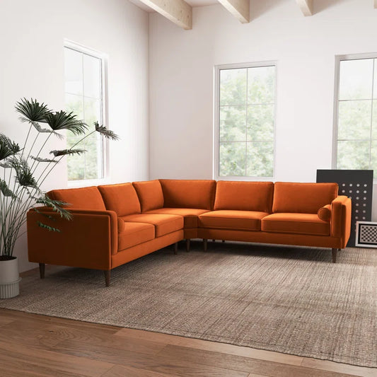 Elberon 3 - Piece Modern Living Room Symmetrical Corner Sofa