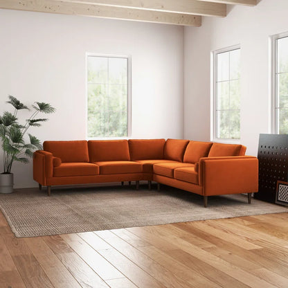 Elberon 3 - Piece Modern Living Room Symmetrical Corner Sofa