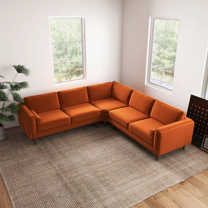 Elberon 3 - Piece Modern Living Room Symmetrical Corner Sofa
