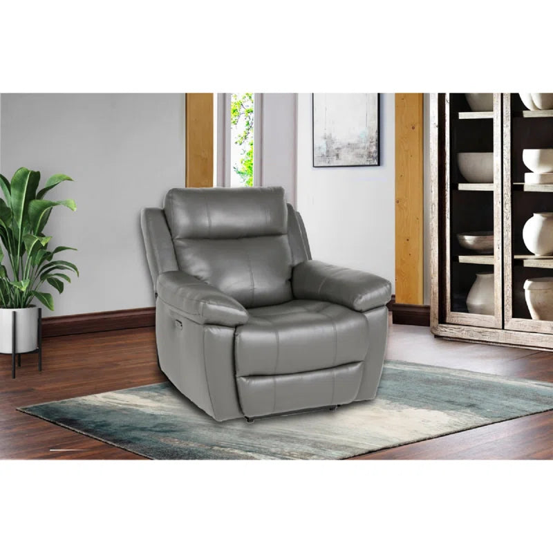 Faux Leather Power Reclining Home Theater Seat