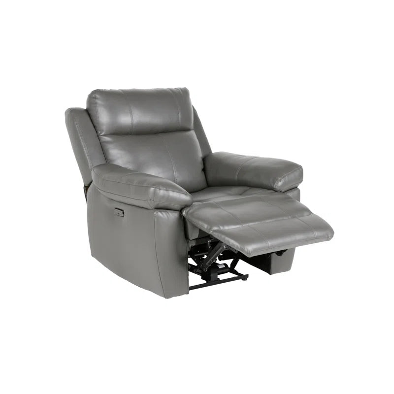 Faux Leather Power Reclining Home Theater Seat