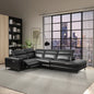 Ferrey Power Reclining Soft Leather L-Shaped Sectional Sofa