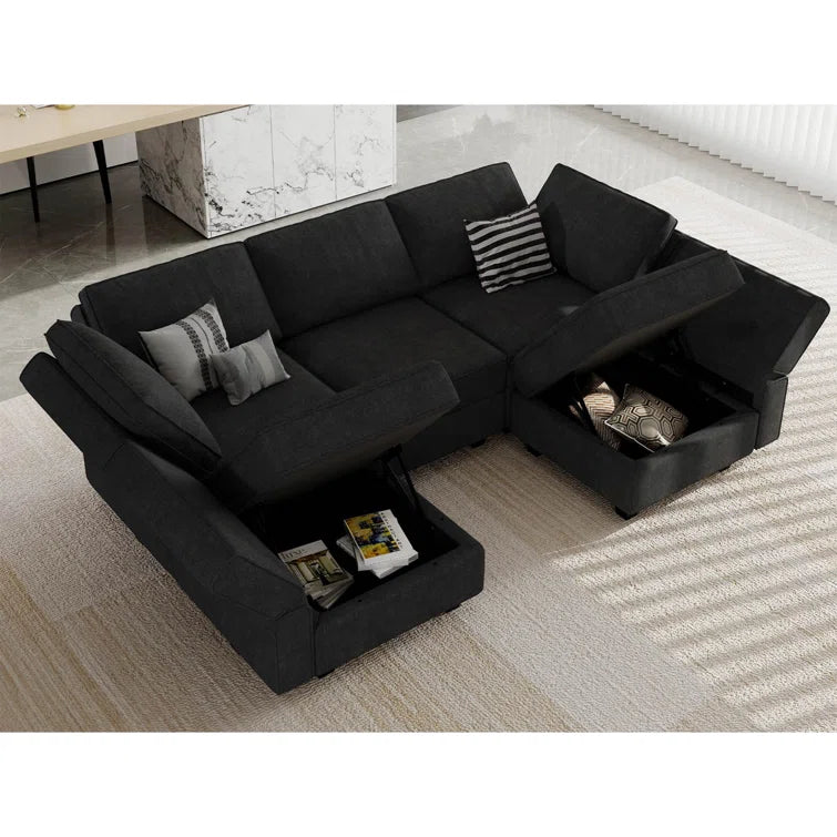 Jicela 6 - Piece Upholstered Reclining Sectional