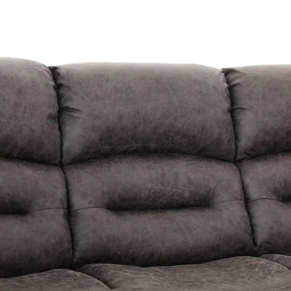 Mamata 5 - Piece 120'' Wide Classic and Overstuffed Soft Faux Leather Manual Reclining Corner Sectional