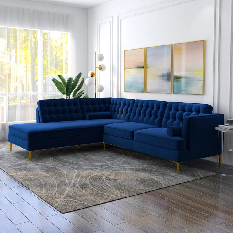 Noam 2 - Piece Velvet Sectional