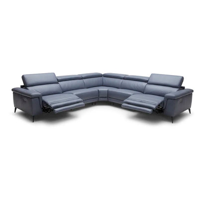Philippa 5 - Piece Leather Power Reclining Sectional