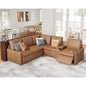 Power Recliner, Reclining Sectional Sofa With Console& Single Right Recliner, Leather Modular Sofa With Cup Holder& USB Port, L Shaped Couch For Living Room