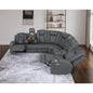 Power Reclining Corner Sectional Sofa With Bluetooth , Led & Wireless Charging And Cup Holders