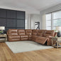 Trevina 6 Piece Sectional - Saddle Brown